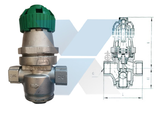 Y14H-16P-DN20小波纹管式减压阀(图1)